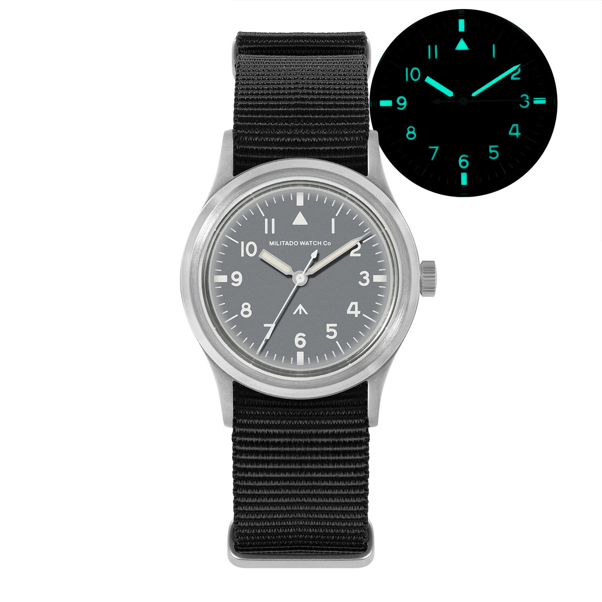 ★Flash SALE★ Militado 36mm Retro Military Watch Super 2035 Movt ML13 18mm Lug Width