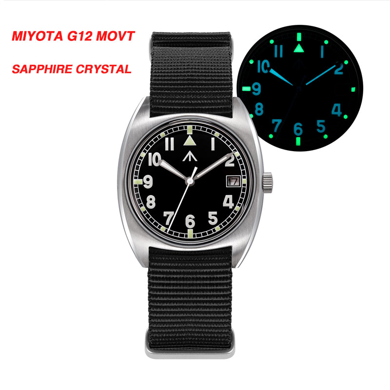 ★SuperOfertas ★Militado 38mm Reloj militar de campo con cristal de zafiro ML05
