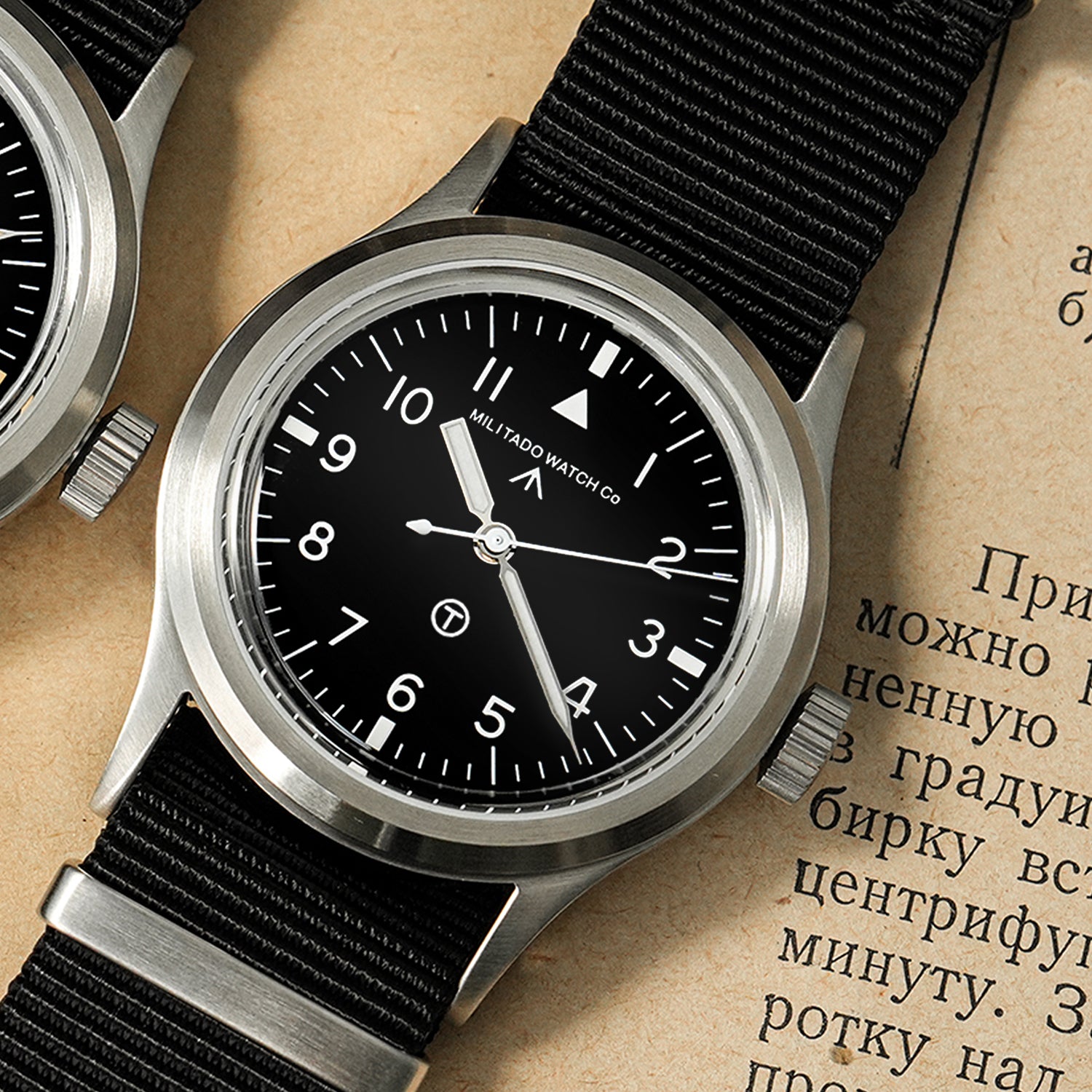 💥Spring Sale💥Militado 36mm Retro Military Watch VH31/VH65 Sweeping Hand ML14 V2