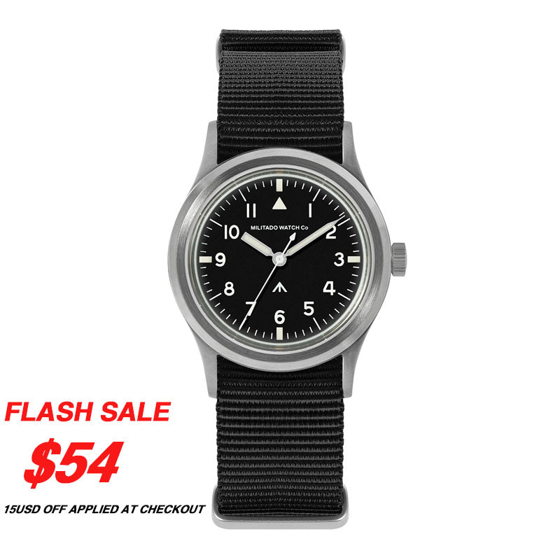 ★11.11 Sale★Militado 36mm Retro Military Watch VH31/VH65 Sweeping Hand ML14 V2