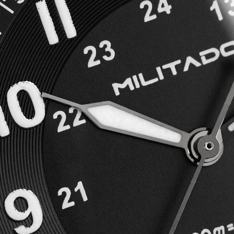 Militado 36 mm Reloj de campo de cuarzo D12 - Agujas tipo lápiz