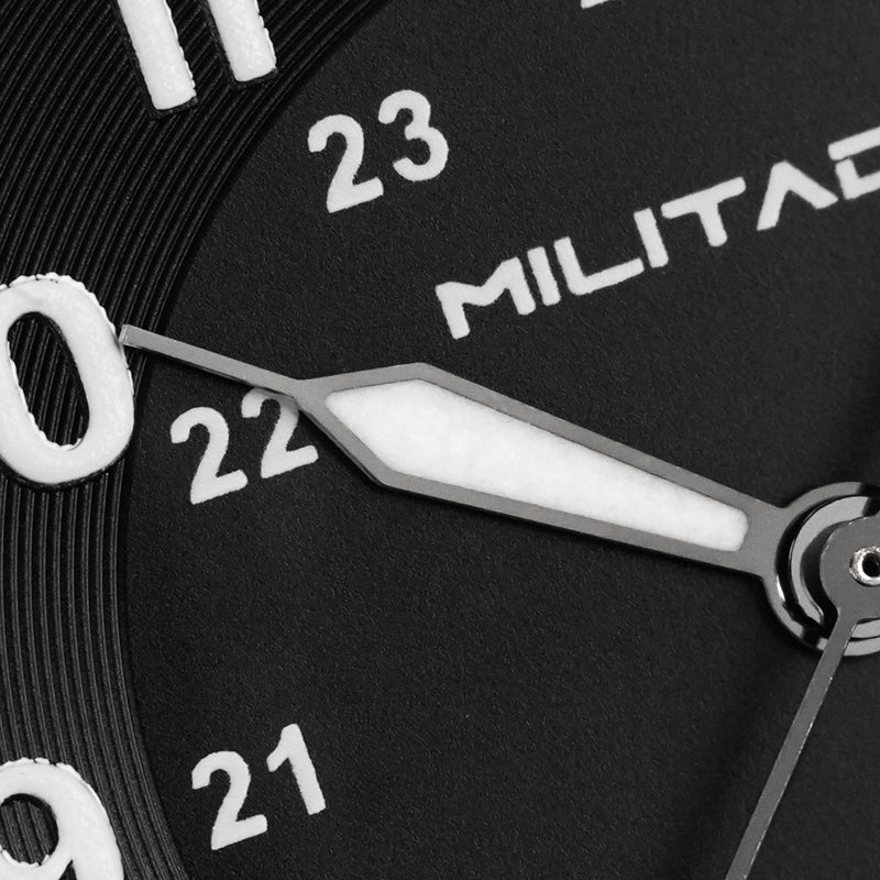 Militado 36 mm Reloj de campo de cuarzo D12 - Agujas tipo lápiz