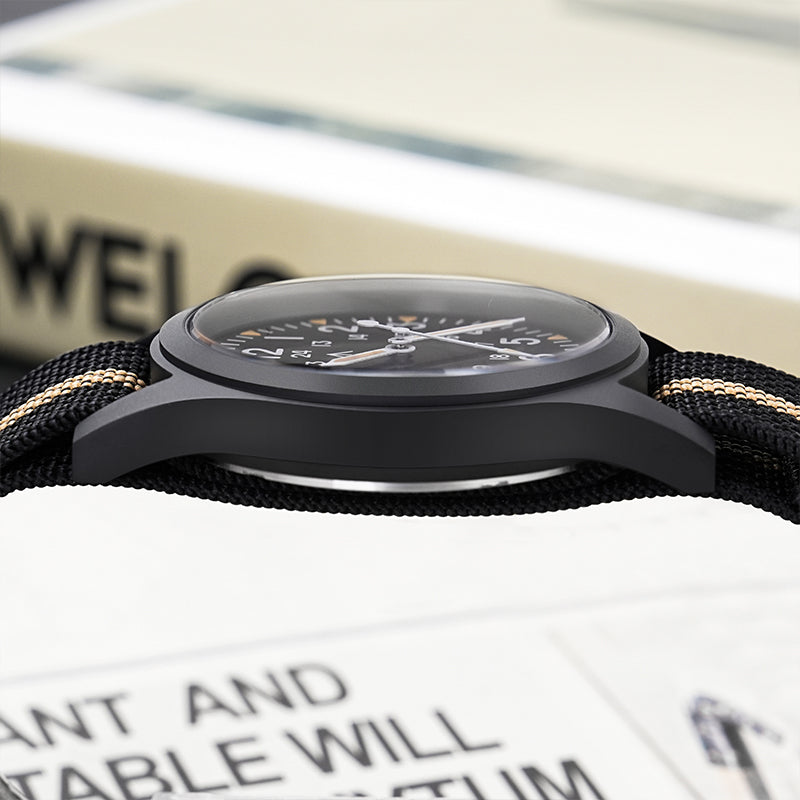 💥Spring Sale💥Militado VH31 Vintage Military Watch ML05 Black PVD