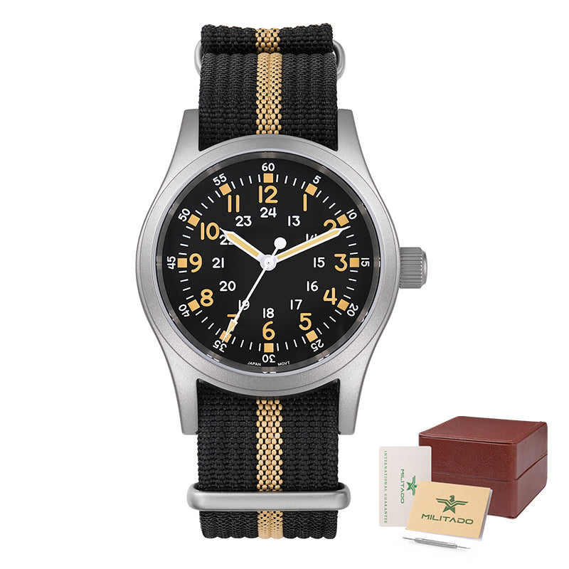 ★SuperOfertas ★Militado 38mm Reloj militar de campo con cristal de zafiro ML05
