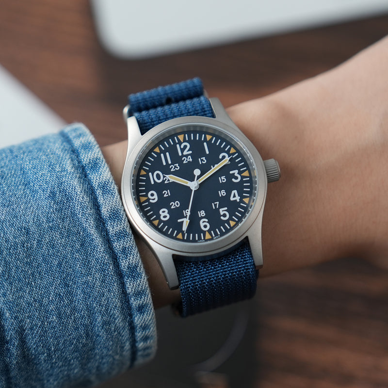 ★11.11 SALE★Militado VH31 Vintage Military Watch ML05 Blue Dial