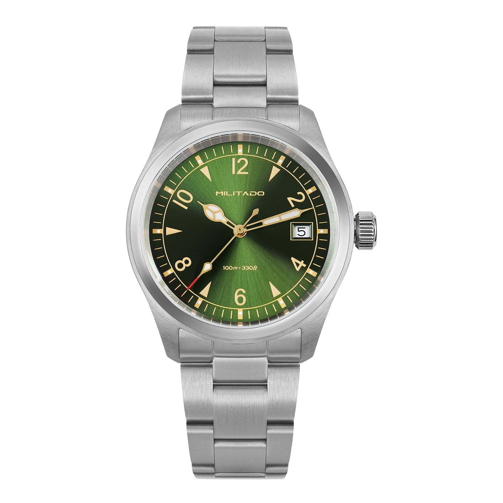 Militado 36 mm Reloj de campo de cuarzo D12 - Agujas tipo lápiz