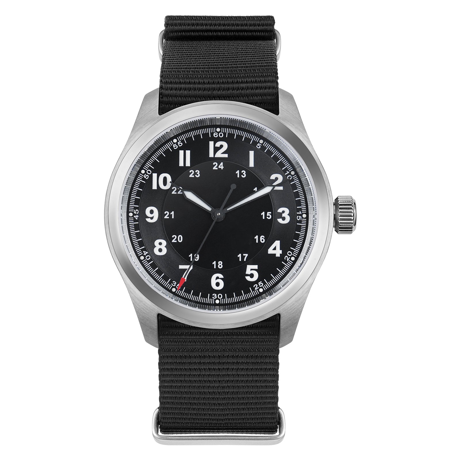 Militado 36 mm Reloj de campo de cuarzo D12 - Agujas tipo lápiz
