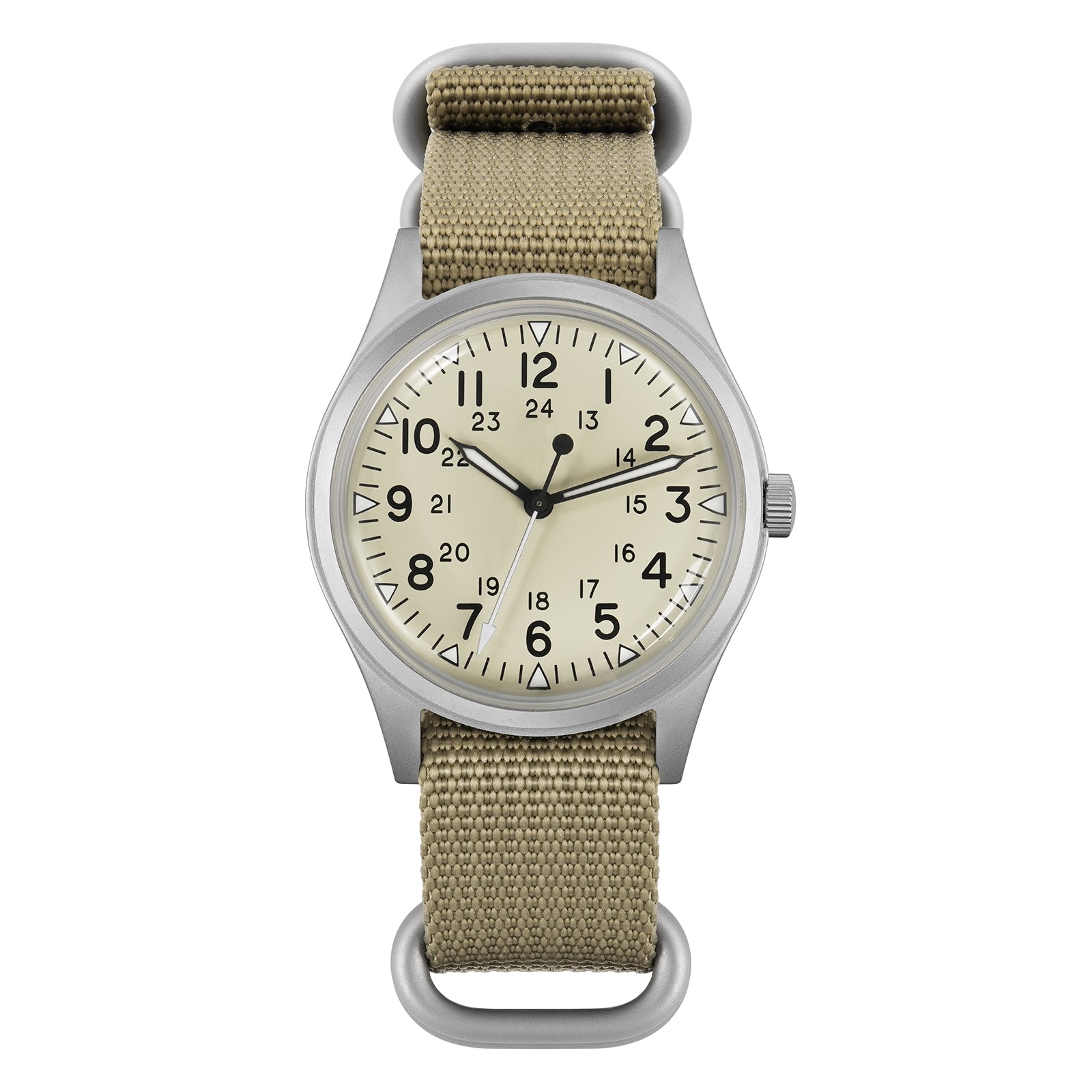 💥Spring Sale💥Militado 36mm High Domed VH31 Field Watch ML07