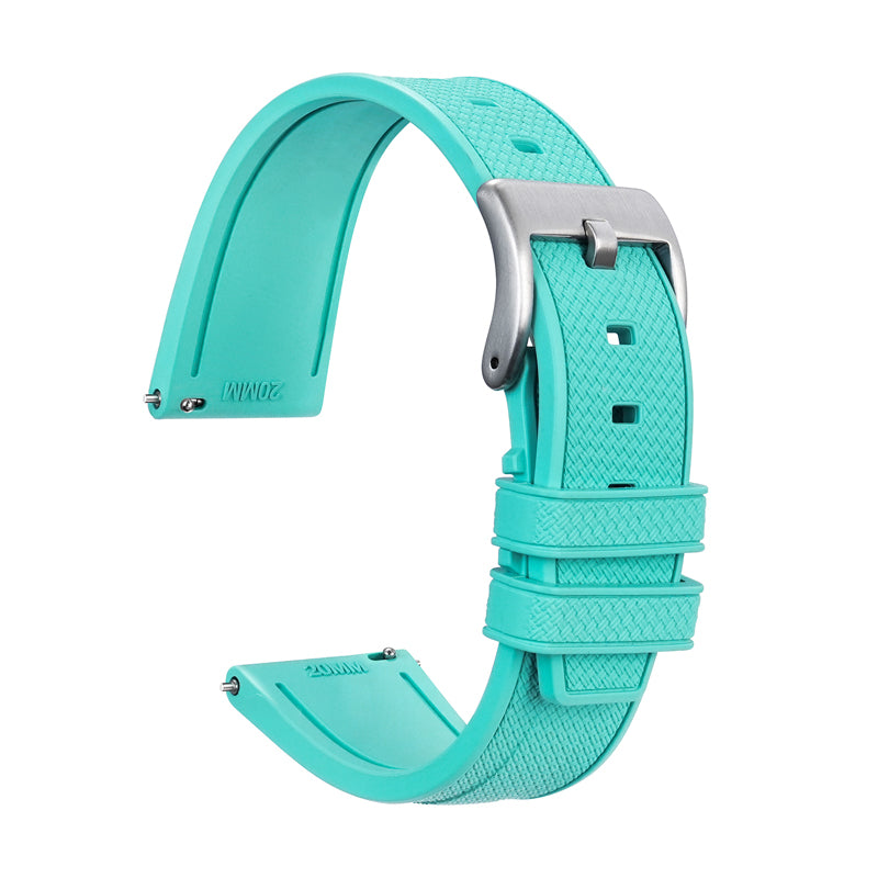 Militado FKM Rubber Watchband Herringbone Textured Watch Strap20mm 22mm