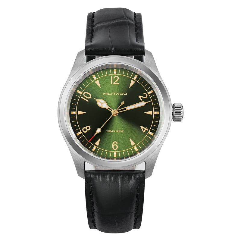 Militado 36 mm Reloj de campo de cuarzo D12 - Agujas tipo lápiz