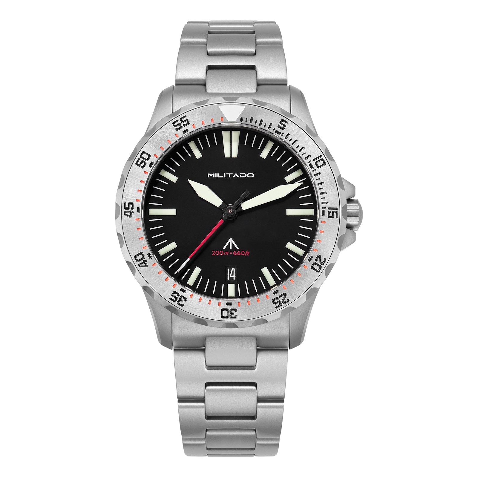 ★11.11 SALE★Militado 39mm Dive Watch Sapphire Crystal Military Watch ML16