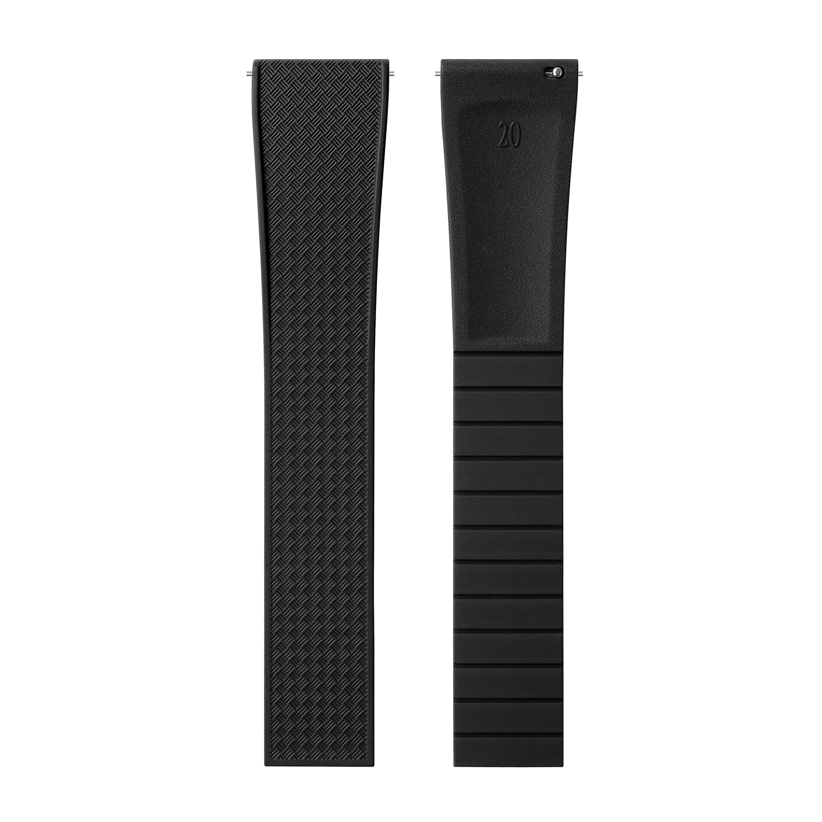 Premium-Grade FKM Rubber Watchband Cut-To-Size Rubber Strap 20mm 22mm