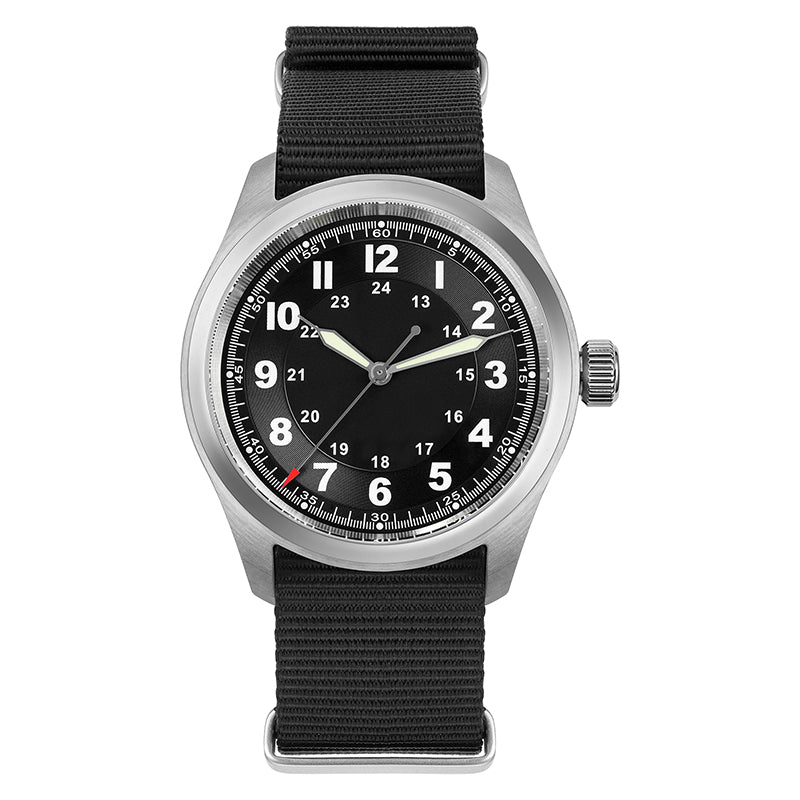 Militado 36 mm Reloj de campo de cuarzo D12 - Agujas tipo lápiz