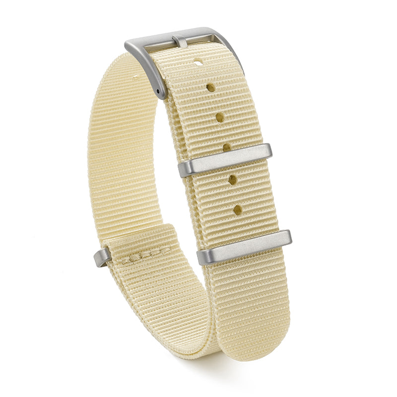 Smooth Nylon Watch Band with Sandblasting Buckle 18mm 20mm 22mm