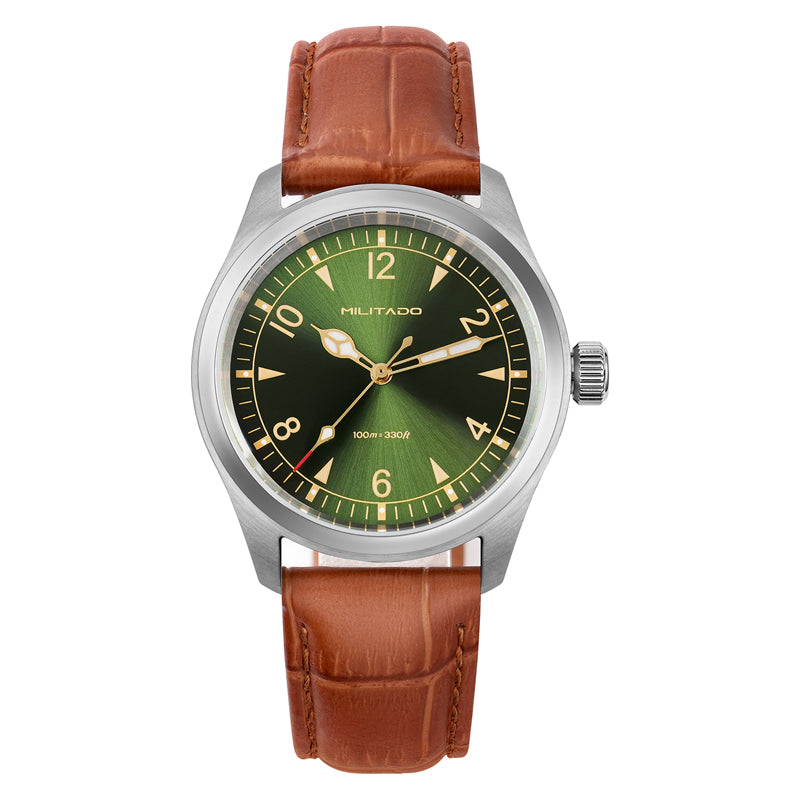 Militado 36 mm Reloj de campo de cuarzo D12 - Agujas tipo lápiz