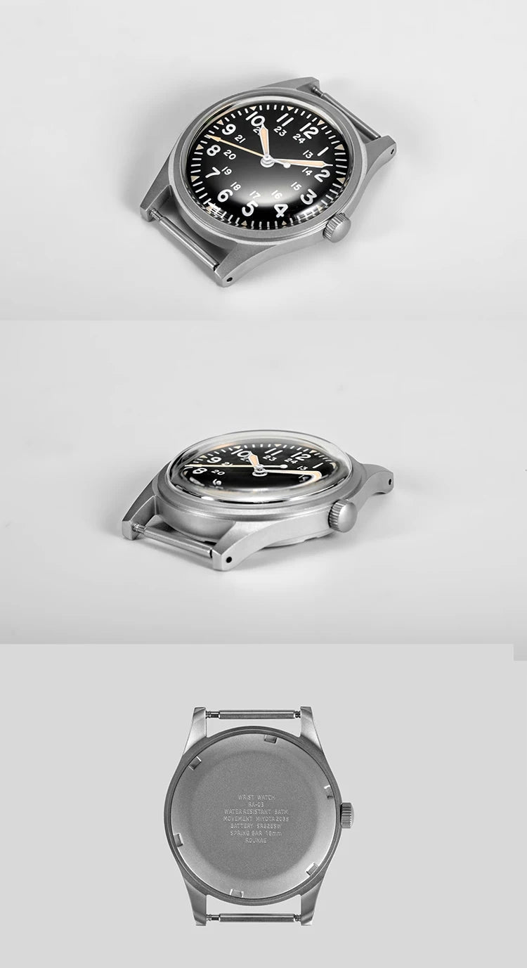 ★Black Friday★RDUNAE Retro Military 34.5mm Men Watch