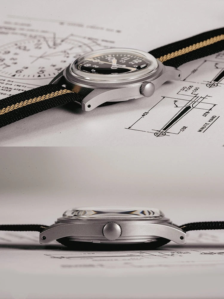 ★Black Friday★RDUNAE Retro Military 34.5mm Men Watch