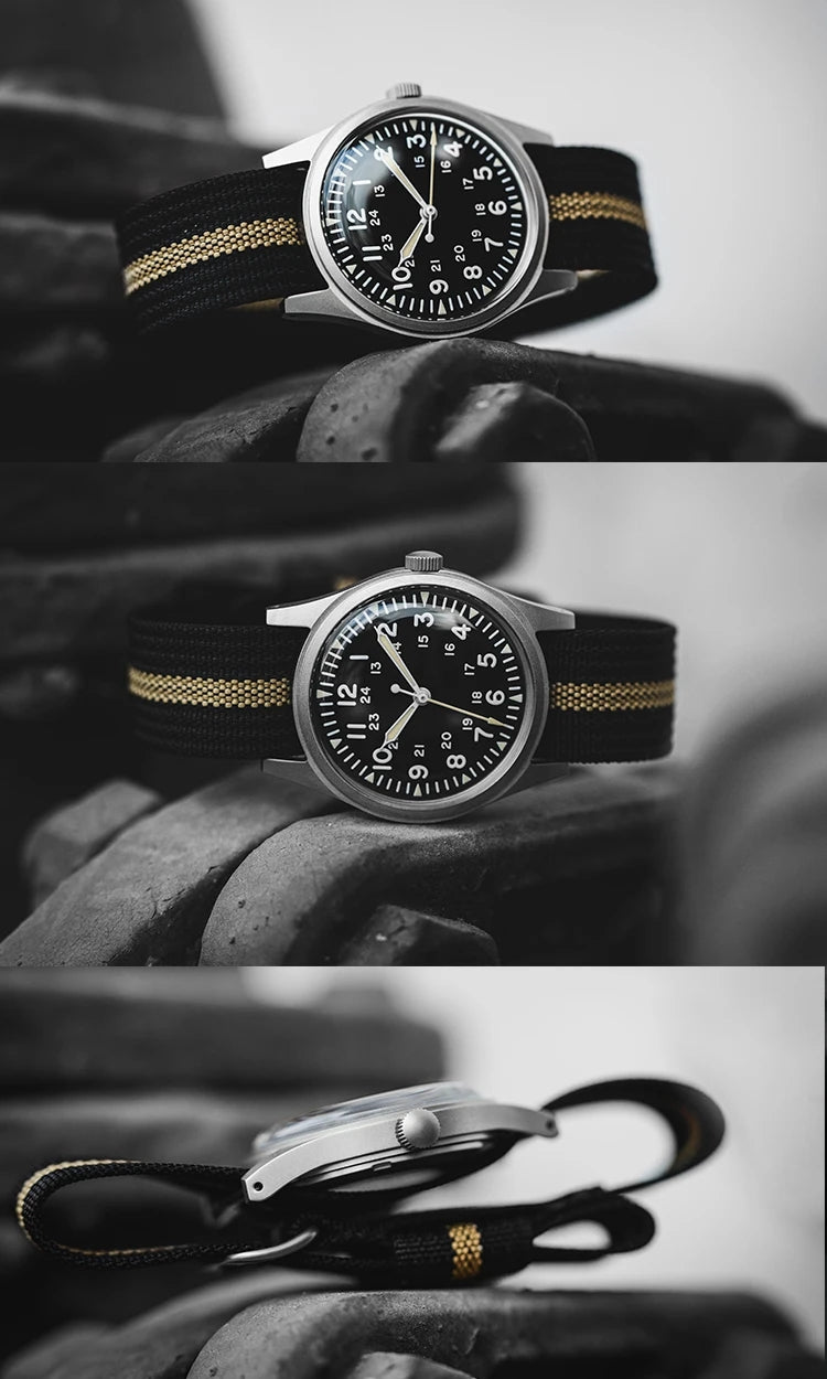 ★Black Friday★RDUNAE Retro Military 34.5mm Men Watch