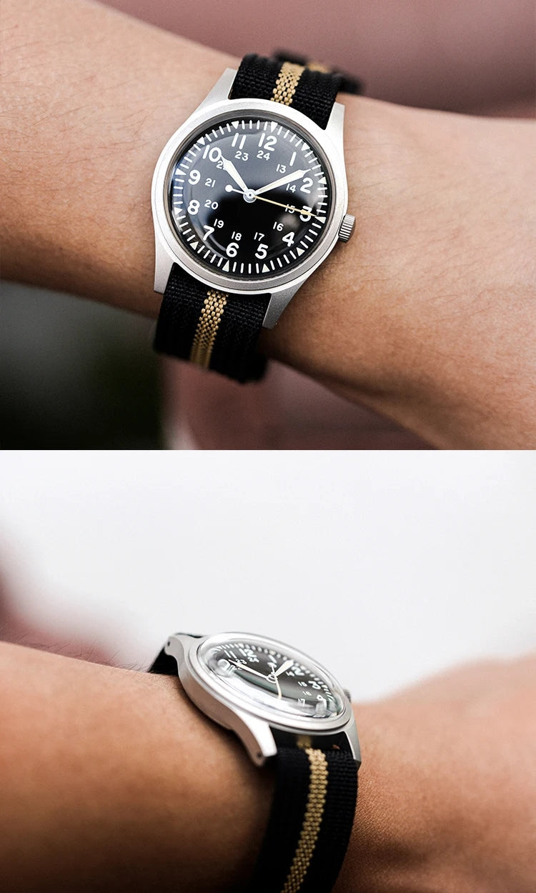 ★Black Friday★RDUNAE Retro Military 34.5mm Men Watch