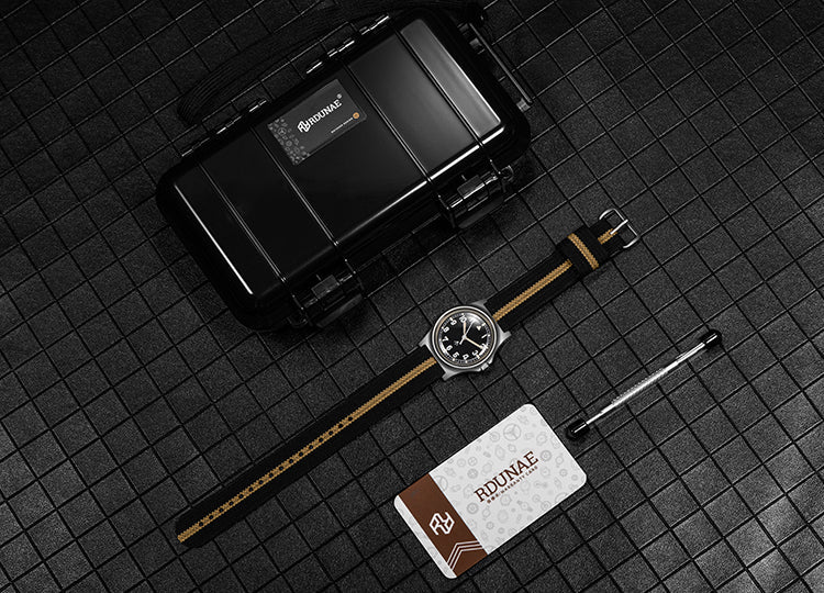 ★Black Friday★RDUNAE Retro Military 36.8mm Men Watch
