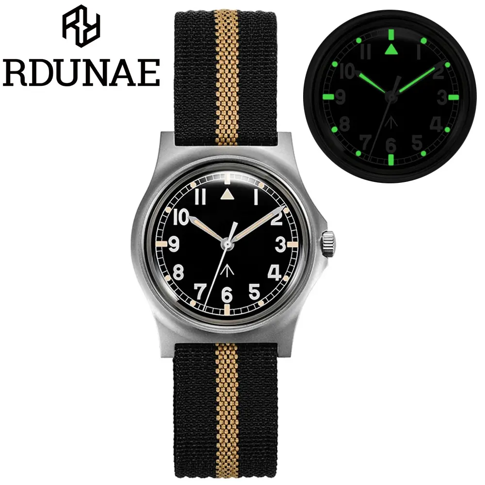 ★Black Friday★RDUNAE Retro Military 36.8mm Men Watch