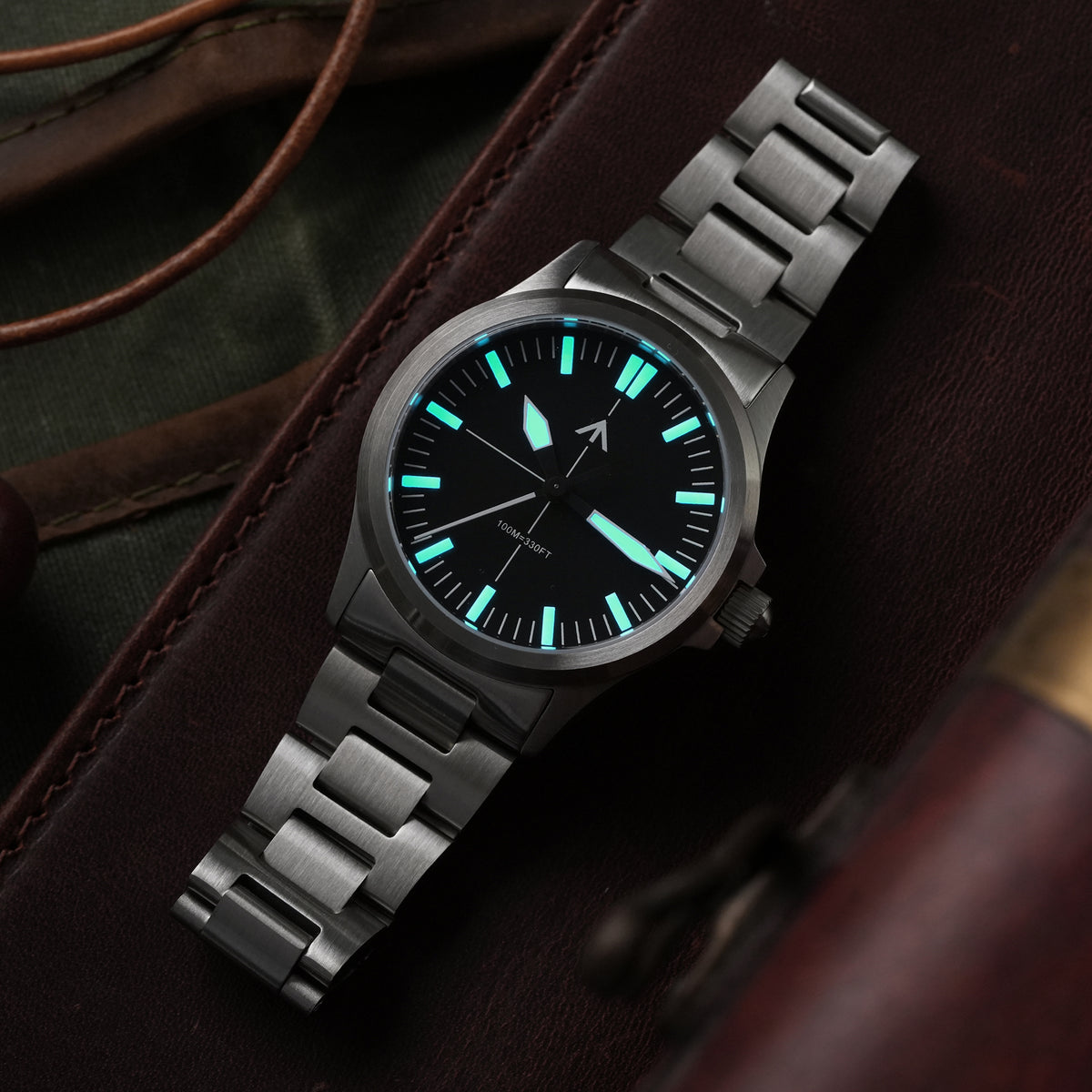★SuperOfertas ★Militado 38mm Reloj militar de campo con cristal de zafiro ML05