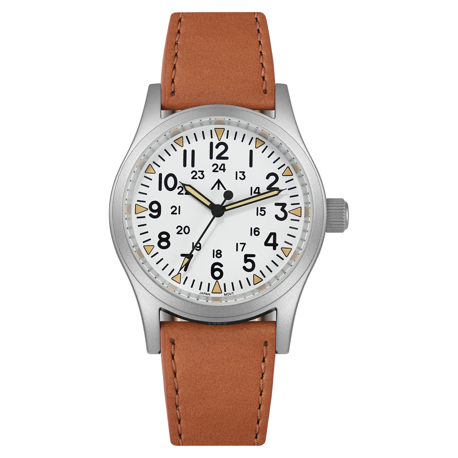 Militado 38mm Retro Field Watches For Men White Dial