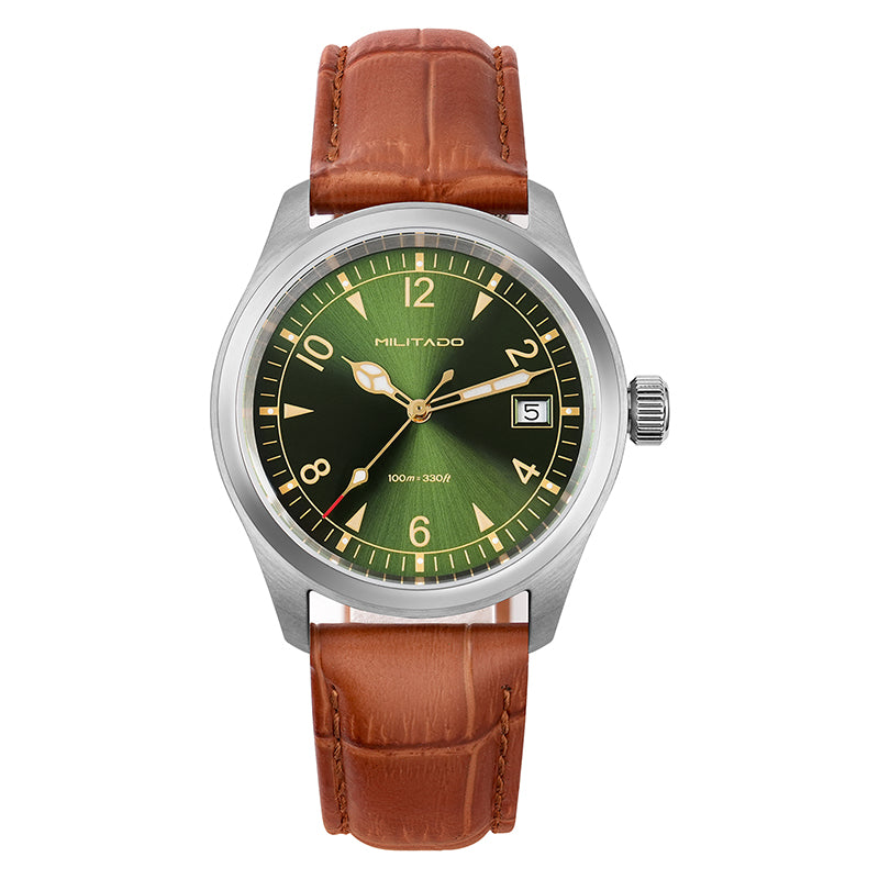 Militado VH31 38mm Sapphire Crystal Field Watch ML08 White Dial
