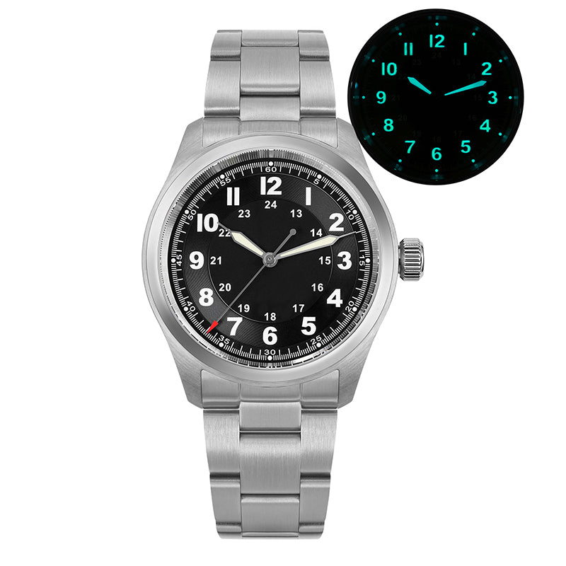 Militado 36 mm Reloj de campo de cuarzo D12 - Agujas tipo lápiz