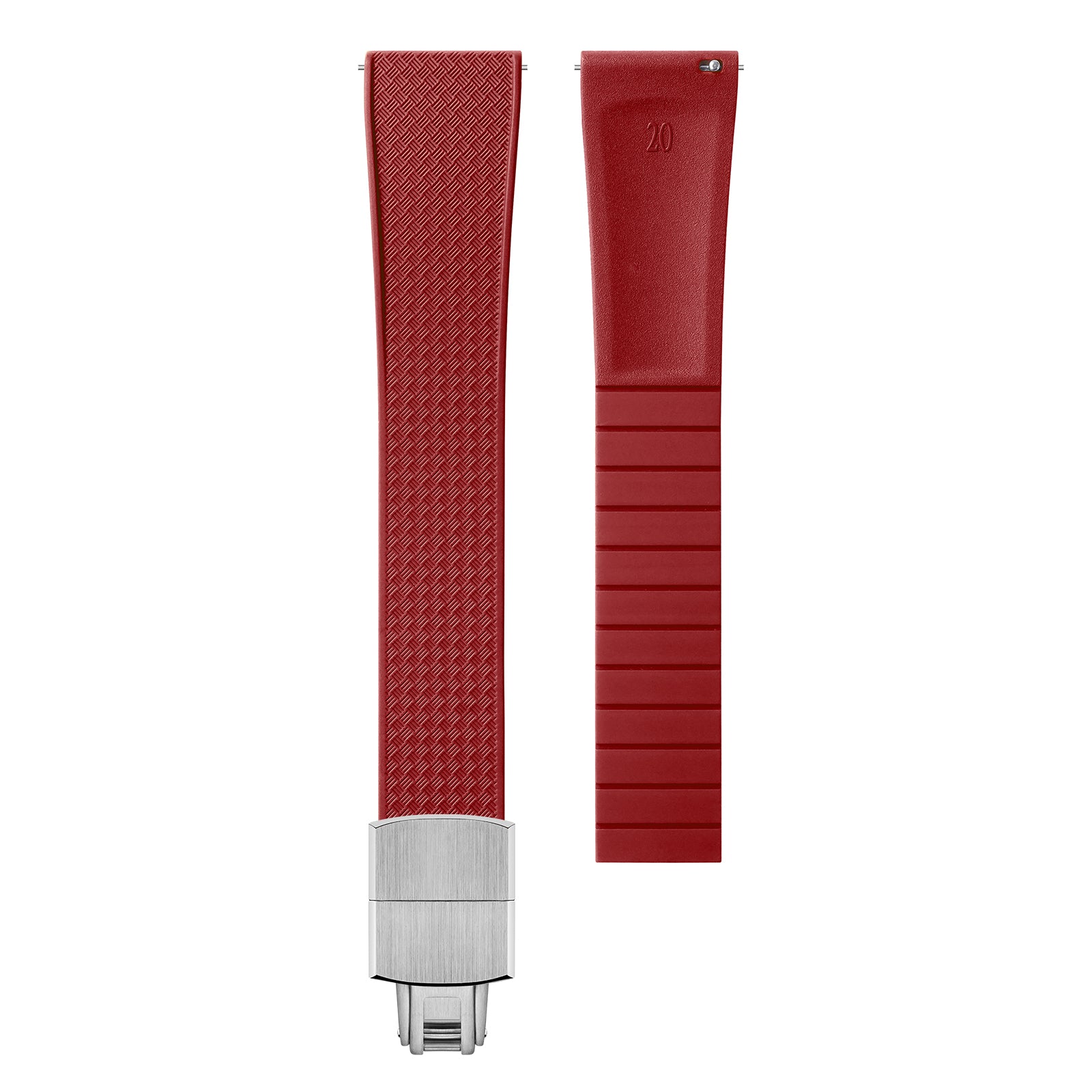 Premium-Grade FKM Rubber Watchband Cut-To-Size Rubber Strap 20mm 22mm