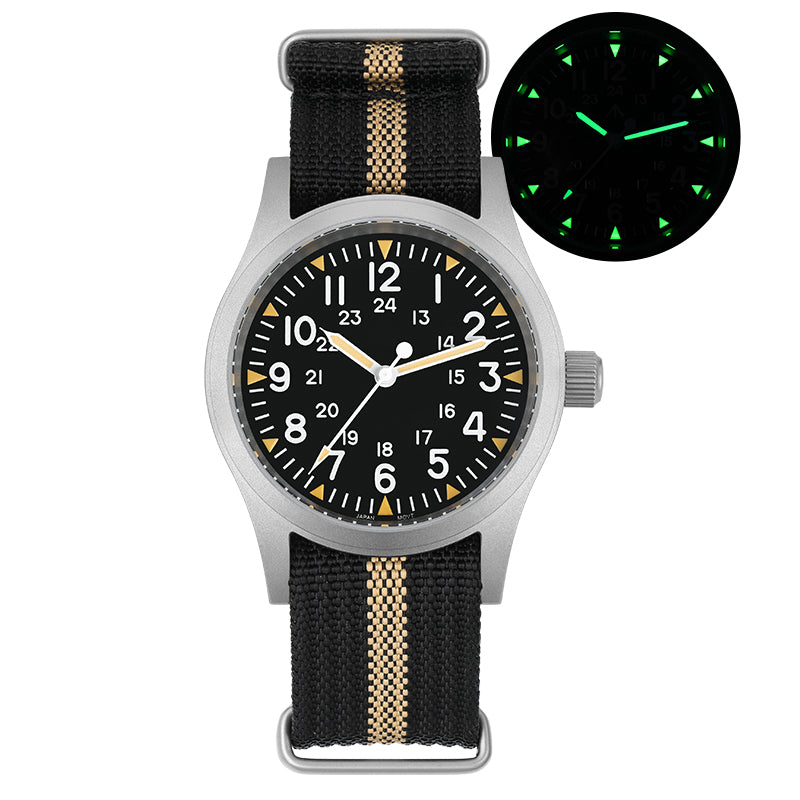 ★11.11 SALE★Militado 38mm Field Watch ML05 Date Window Version