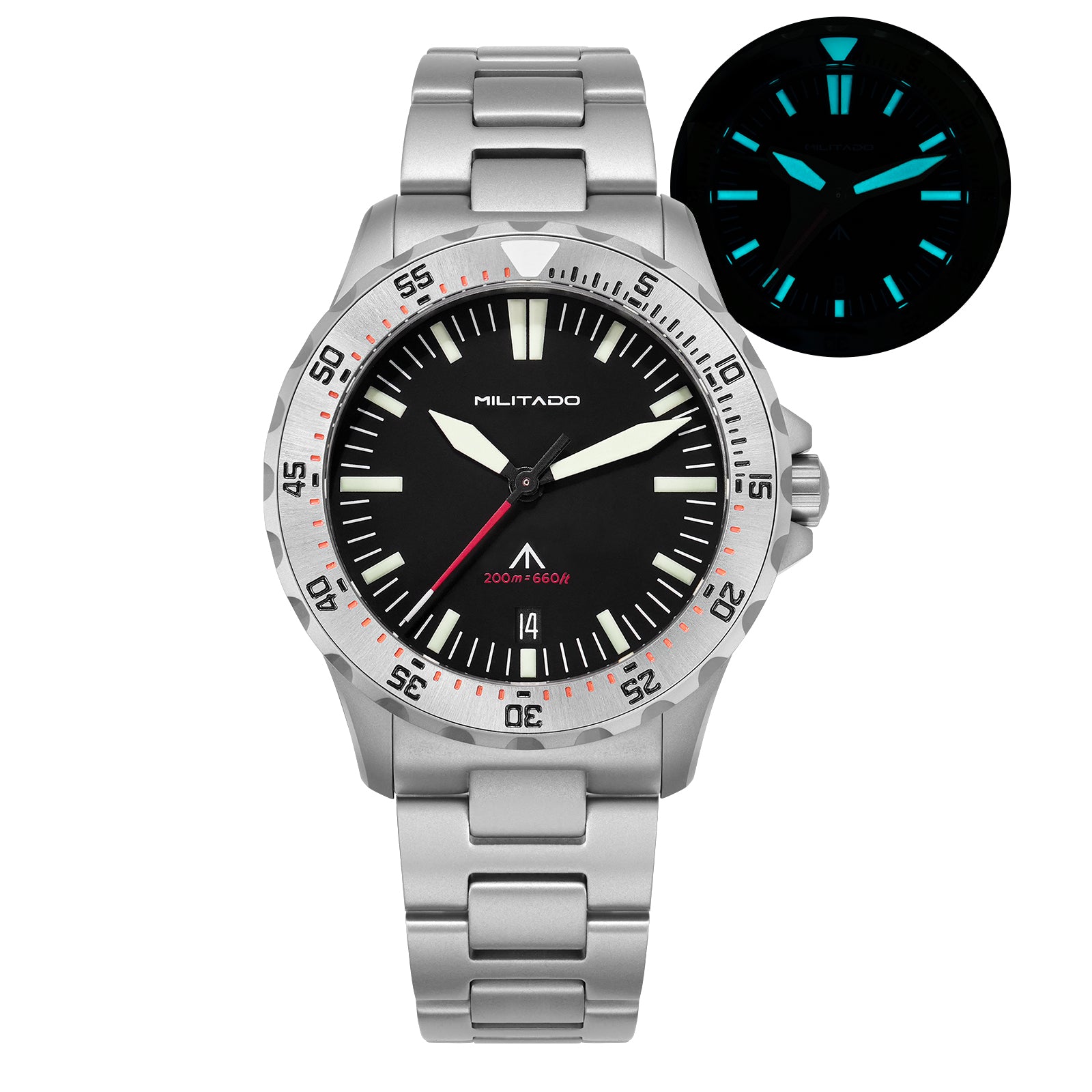 💥Spring Sale💥Militado 39mm Dive Watch Sapphire Crystal Military Watch ML16