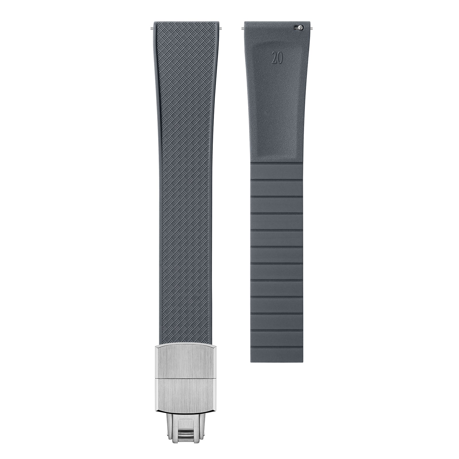 Premium-Grade FKM Rubber Watchband Cut-To-Size Rubber Strap 20mm 22mm