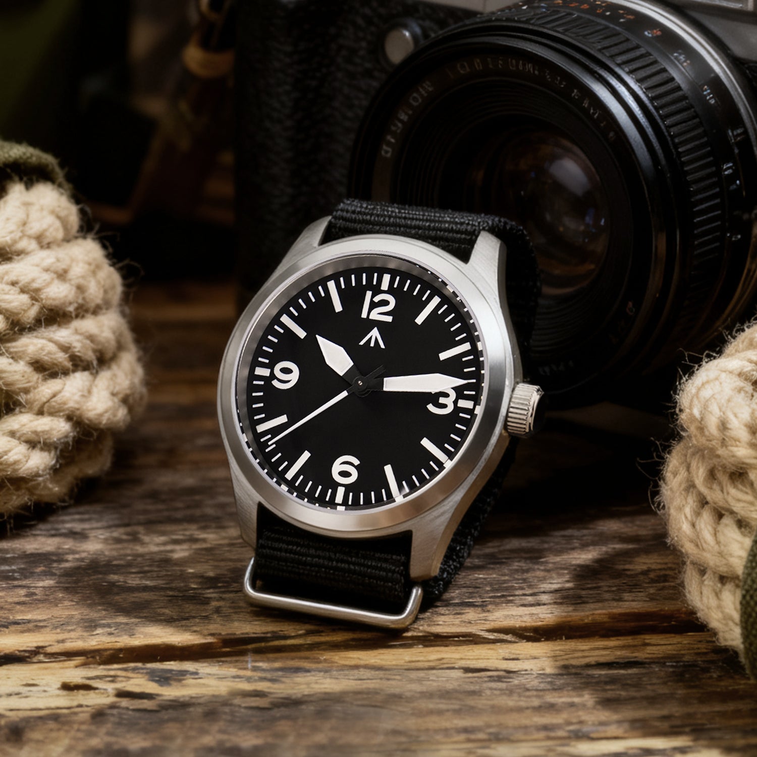 Militado 36 mm Reloj de campo de cuarzo D12 - Agujas tipo lápiz