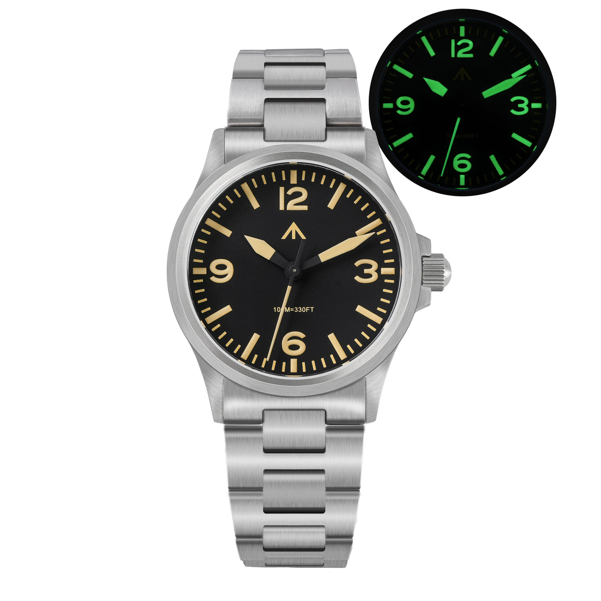 Militado 36mm Field Watch VH31 Sweeping Movt Men Watch ML18