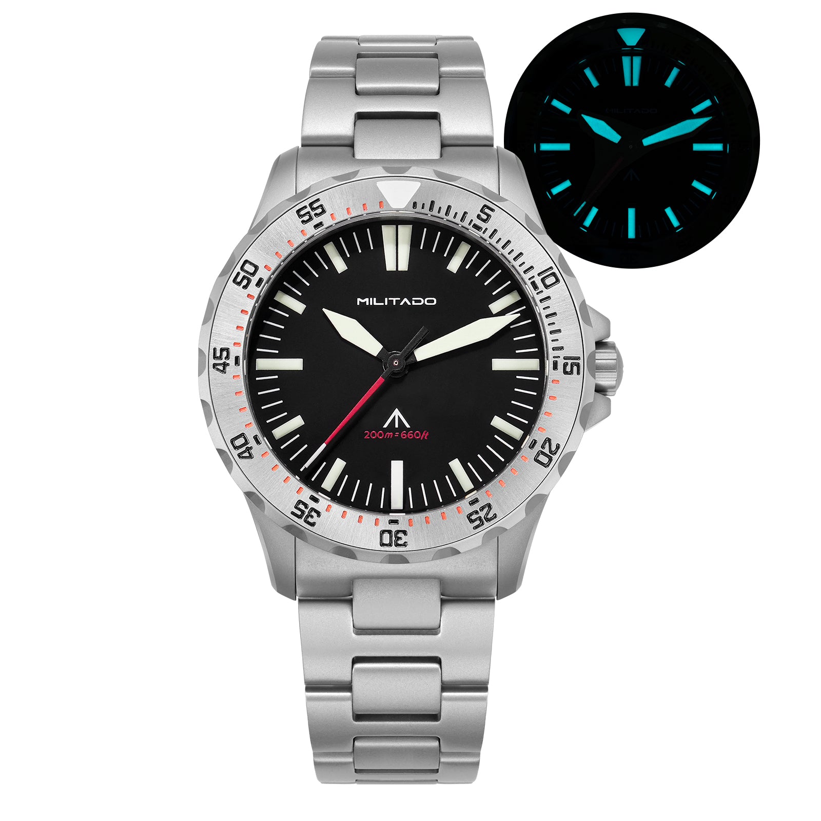 💥Spring Sale💥Militado 39mm Dive Watch Sapphire Crystal Military Watch ML16