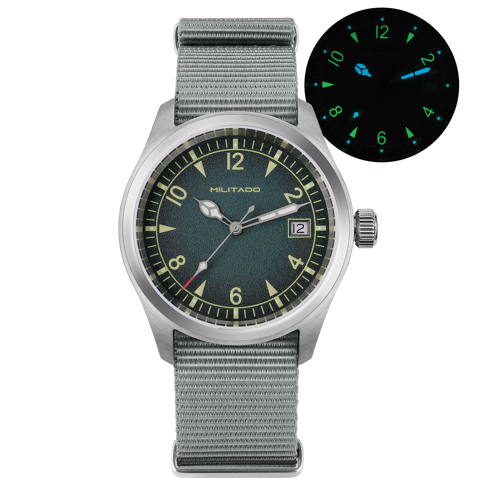 ★11.11 Sale★Militado 38mm Military Watch Vintage Field Watch 369 Dial ML08