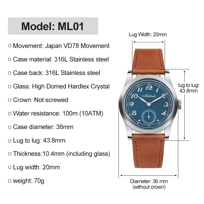 ★SuperOfertas ★Reloj de cuarzo Militado clásico moderno VD78 de 36 mm