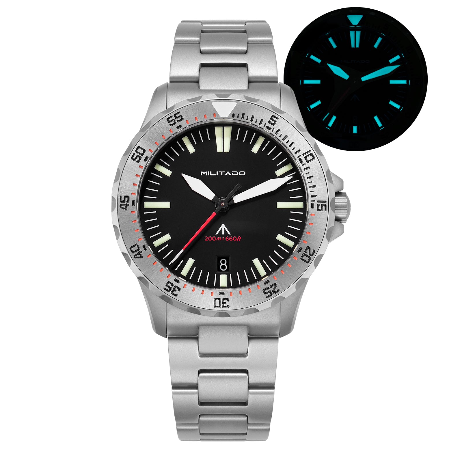 ★11.11 SALE★Militado 39mm Dive Watch Sapphire Crystal Military Watch ML16