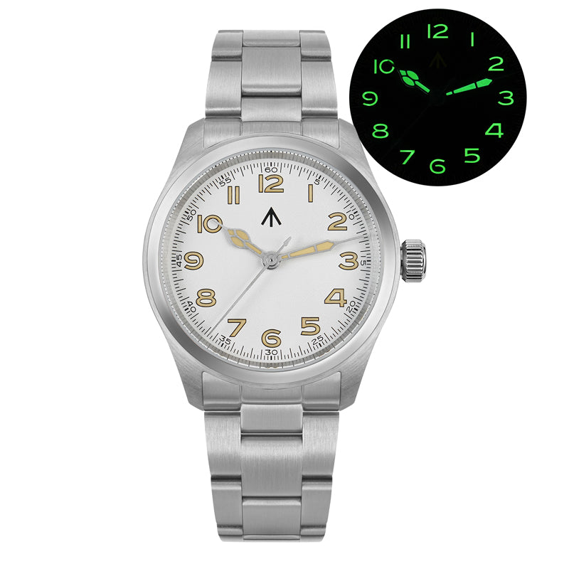 Militado 36 mm Reloj de campo de cuarzo D12 - Agujas tipo lápiz