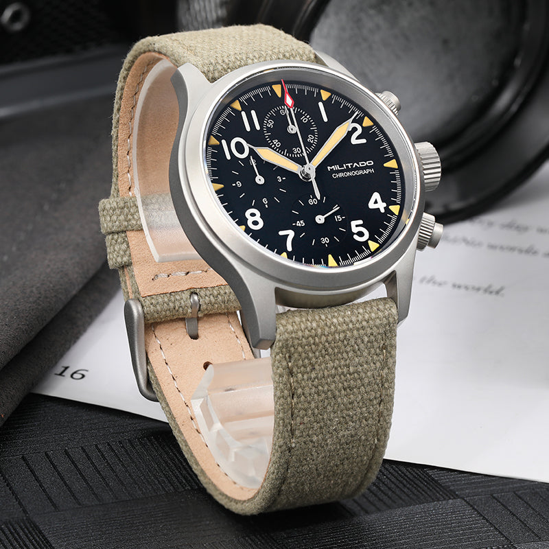Militado Dirty Dozen Military Watches 39mm Chronograph Watch