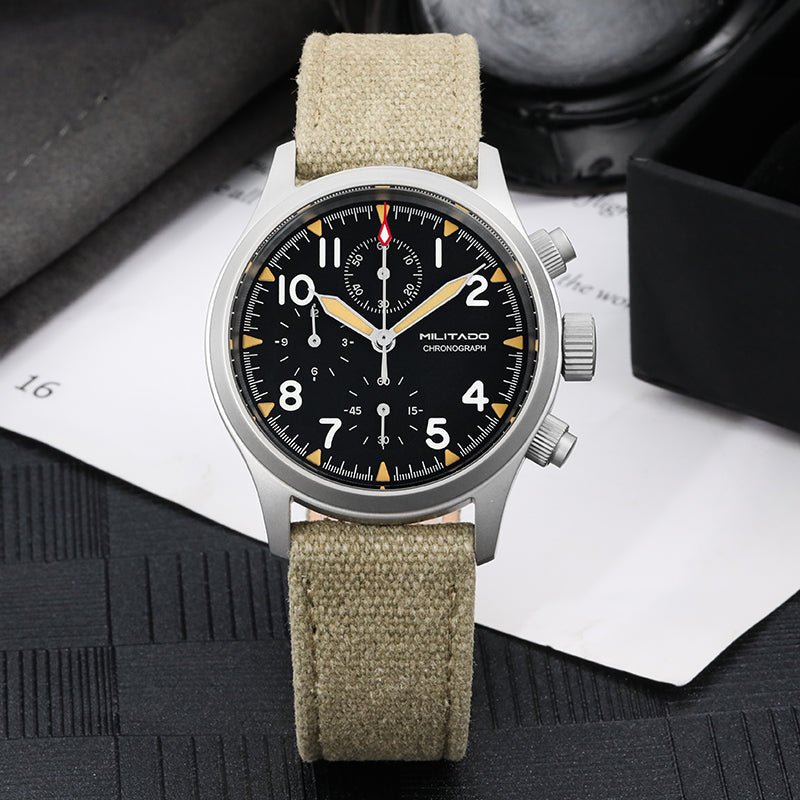 Militado Dirty Dozen Military Watches 39mm Chronograph Watch