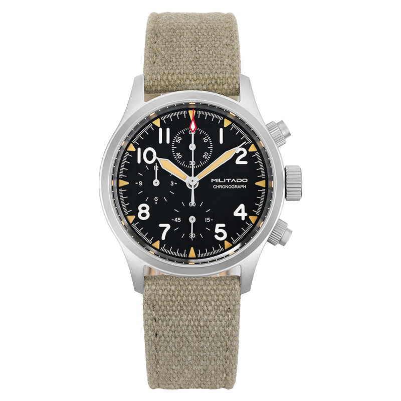 Militado 39mm Retro chronograph watch