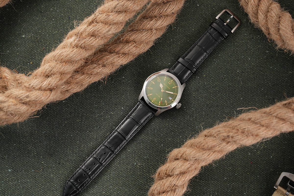 Militado 36 mm Reloj de campo de cuarzo D12 - Agujas tipo lápiz