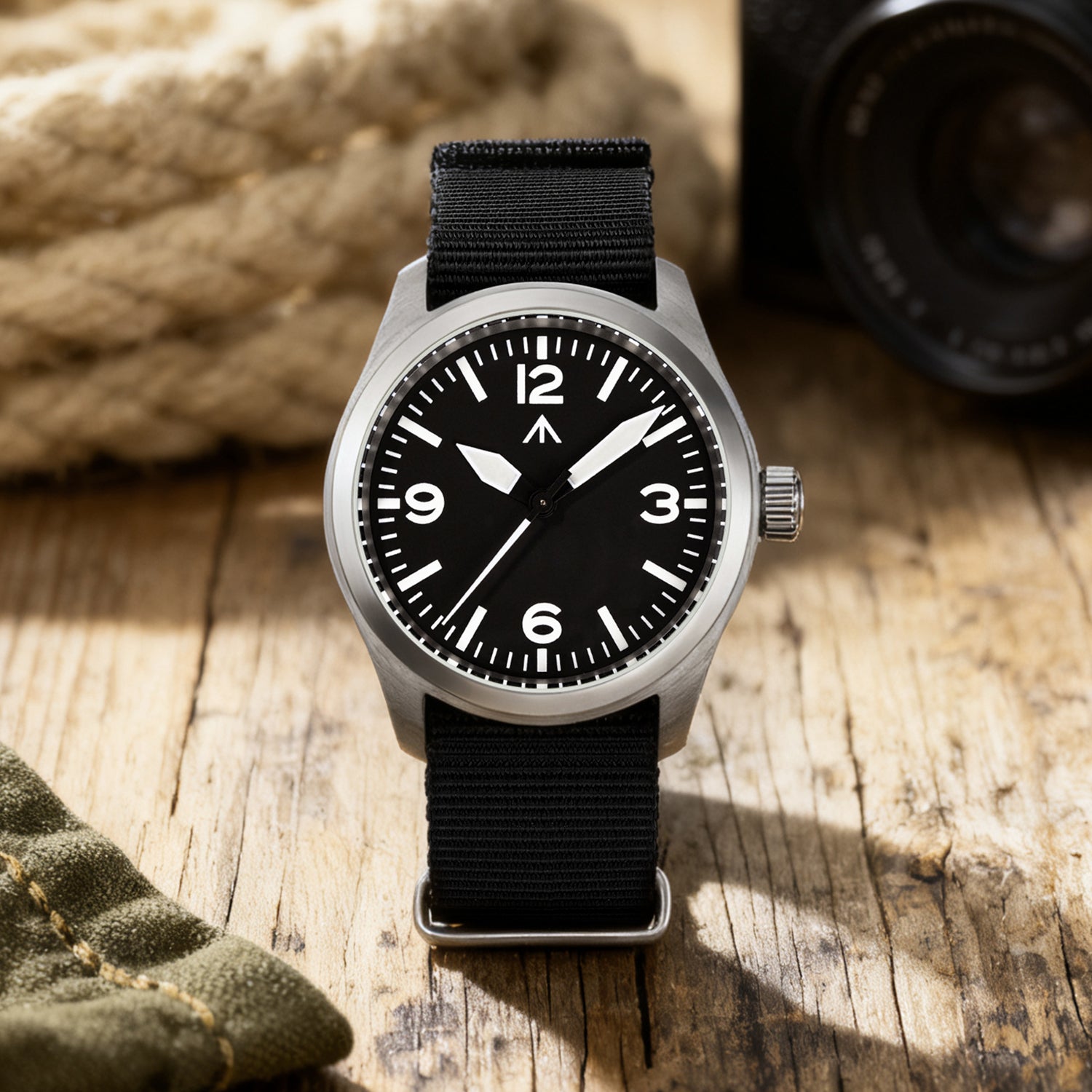 Militado 36 mm Reloj de campo de cuarzo D12 - Agujas tipo lápiz