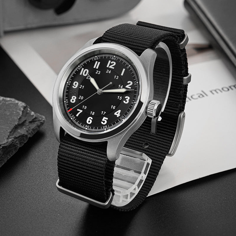 Militado 36 mm Reloj de campo de cuarzo D12 - Agujas tipo lápiz