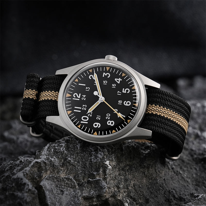 ★11.11 SALE★Militado 36mm High Domed VH31 Field Watch ML07