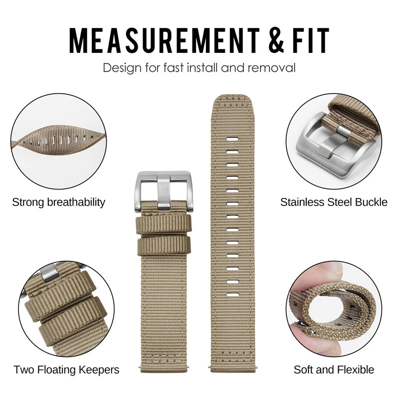 Hot Selling Nylon Fabric Watch Band for Field Watch 20mm 22mm