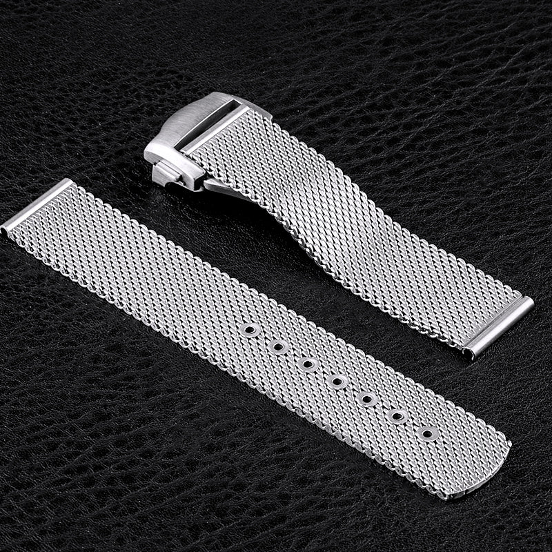 Correa de cuero y nailon para reloj, correa de lona de 20mm y 22mm