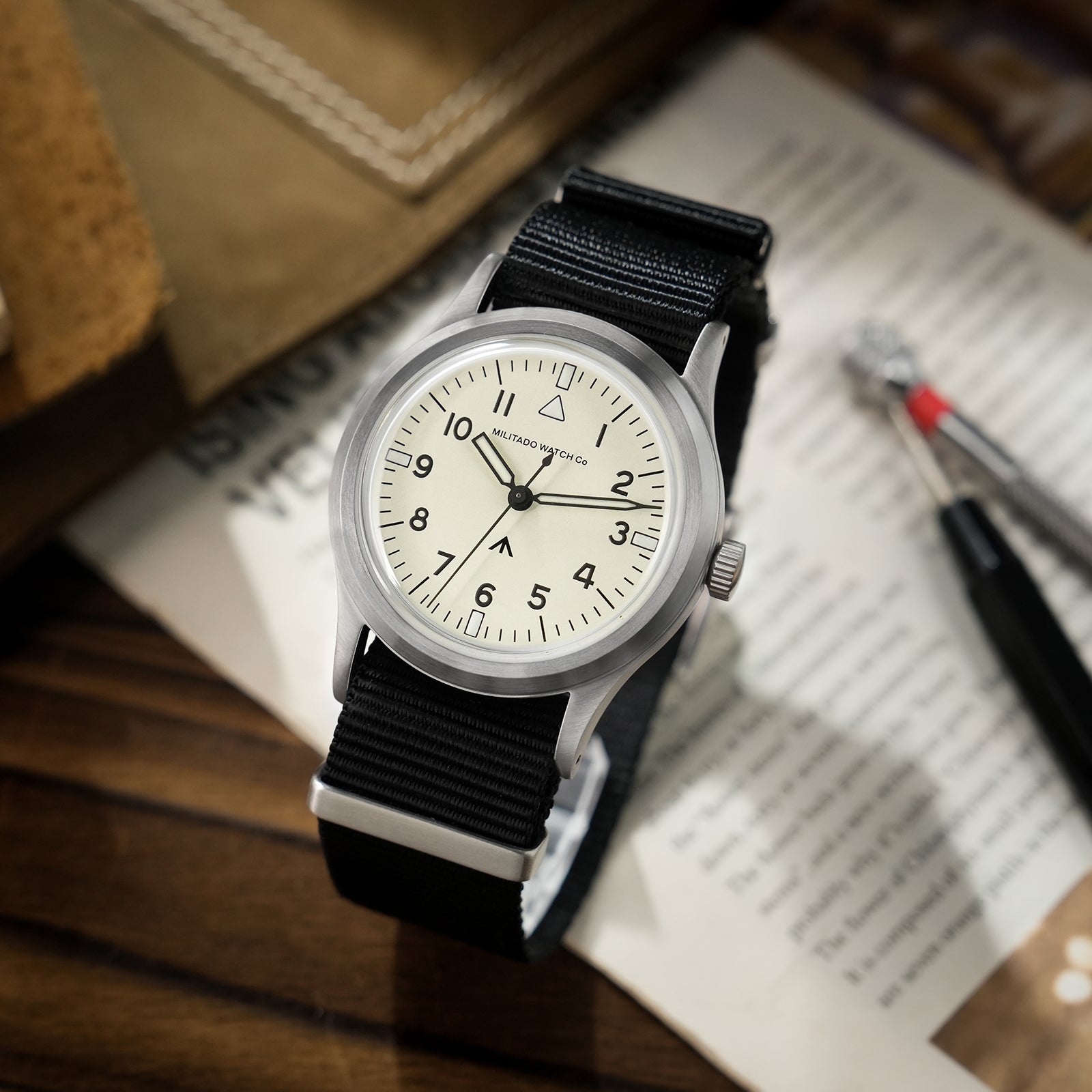 💥Spring Sale💥Militado 36mm Retro Military Watch VH31/VH65 Sweeping Hand ML14 V2